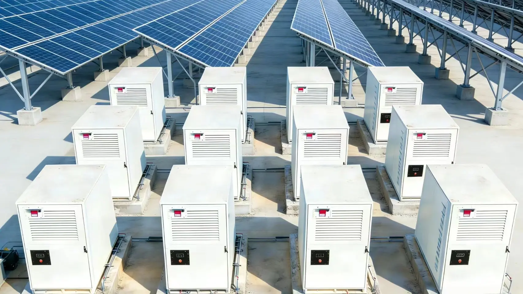 bess-for-800v-pv-arbitrage 800V PV-Standort mit modularen Galaxy 418 BESS-Einheiten installiert für PV-Arbitrage